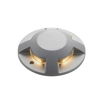 Image of LED recessed Floor Light &#039;Jeffrey&#039; (Modern) in Silver Made of Aluminium (1 Source,) from Lucande Outdoor