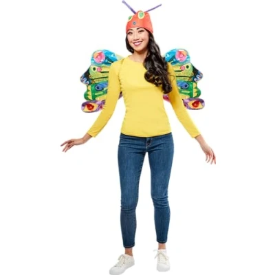 Image of Rubies Unisex Adult The World of Eric Carle Beautiful Butterfly Costume Wings and Headband, One Size