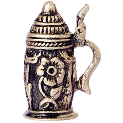 Image of Melody Jane Dolls House Beer Stein Ale Tankard Miniature 1:12 Scale Metal Pub Bar Accessory