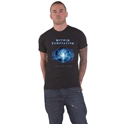 Image of Within Temptation T Shirt Silent Force Tracks Band Logo Official Mens Black XL