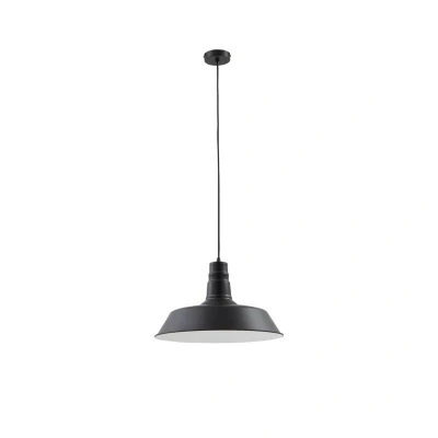 Image of Lindby pendant light Laylan, nickel/white, Ø 36 cm, metal