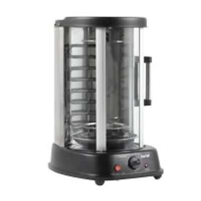 Image of Baridi Vertical 360 Rotisserie Smokeless Grill, Kebabs, Gyros, Skewers, Roasts, Fish, 1500W, 21L, Timer, Black DH216