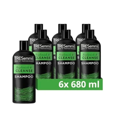 Image of TRESemmé Replenish &amp; Cleanse Shampoo with a vitamin complex for greasy hair 6x 680 ml