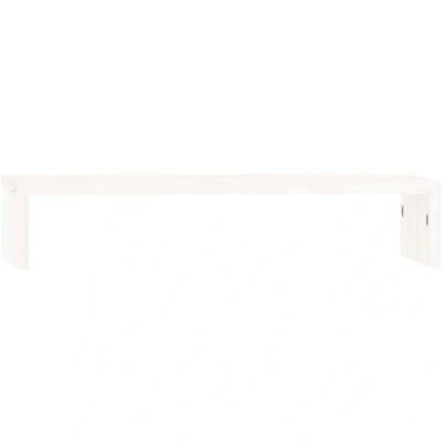 Image of vidaXL Monitor Stand White 50x27x10 cm Solid Wood Pine