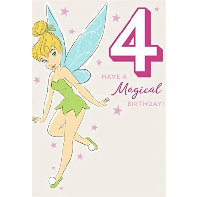 Image of Cards Hallmark Disney Tinkerbell 4th Birthday 4 Have a magical Birthday!
