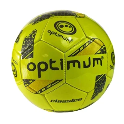 Image of Optimum Classico All Weather Football Ball Stylish, Soft Touch PVC, Even Pressure, Ideal for Training &amp; Matches, Suitable Grounds YELLOW SIZE 3