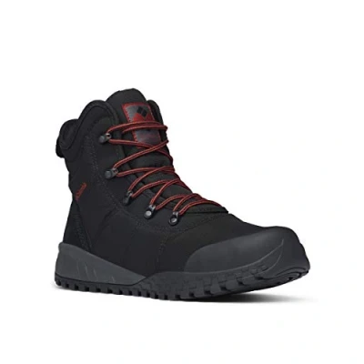 Image of Columbia FAIRBANKS Waterproof OMNI HEAT Men&#039;s Snow Boots, Black x Rusty, 9 UK