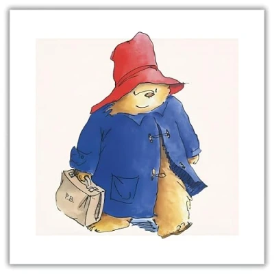 Image of Paddington Bear Square Greetings Card with White Envelope Museum Collection