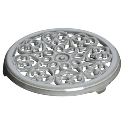 Image of STAUB Cast Iron Lily Trivet, Grey, 23 cm