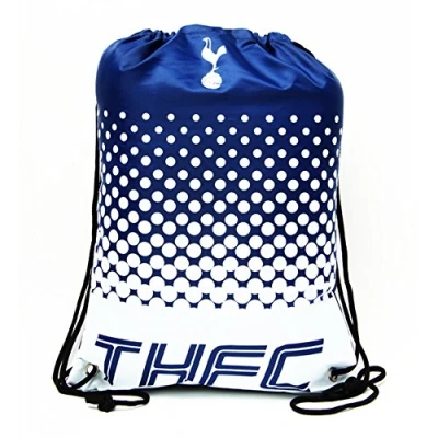 Image of Tottenham Hotspur FC Official Fade Football Crest Drawstring Sports/Gym Bag (One Size) (Navy/White)