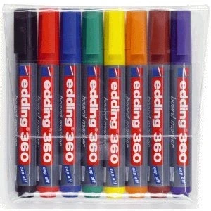 Image of Edding 360/8S Whtbrd Marker Bllt Ast Pk8