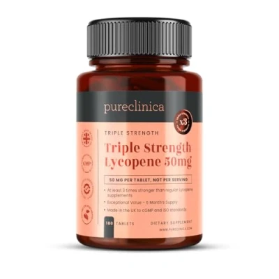 Image of Lycopene 50mg x 180 Tablets (6 Months Supply). 300% Strength of Regular Tablets.