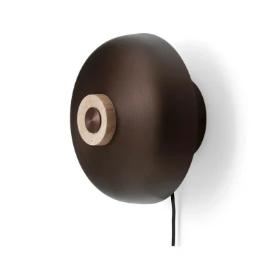 Image of Audo Copenhagen Reverse Wall Lamp Sand Travertine/Bronzed Aluminium