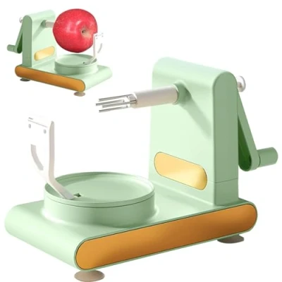 Image of Peelers for Kitchen,Vegetable Peeler, Fruit Apple Pear Multi Peeler Machine, Rotary Potato Corer, Peeling Peel Mango Light Green