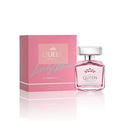 Image of Banderas Perfumes Queen of Seduction, Lively Muse Eau de Toilette for Women Long Lasting Charming and Romantic Fragance Floral Fruity Notes Ideal Day Wear 50 ml