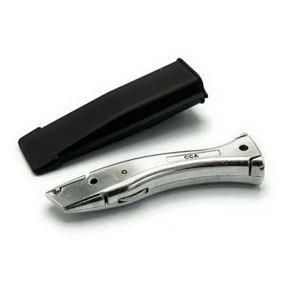 Image of CCA Silver Carpet Fitter Trimming Utility Knife with Holster