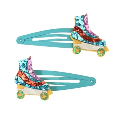 Image of Children&#039;s Roller Skate Glitter Hair Clips (set Of 2)