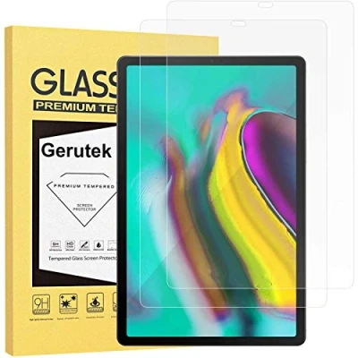 Image of Gerutek 2 Pack Screen Protector for Samsung Galaxy Tab S5e/S6 10.5 inch tablet, SM T720/T725,SM T860/865 Tempered Glass [Ultra Clear] [Anti Scratch] [Bubble Free] S6/S5e