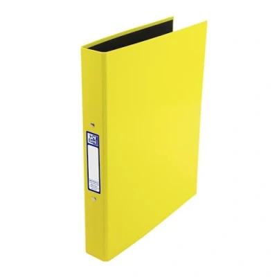Image of Oxford Premium A4 Ring Binder, Yellow Single Folder, 25mm Capacity