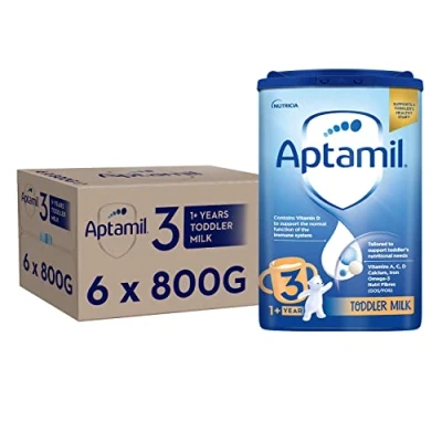 Image of Aptamil 3 Toddler Baby Milk Powder Formula, 1 2 Years, 800g (Pack of 6) Packaging May Vary