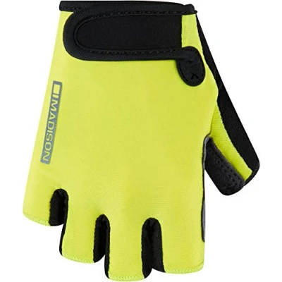 Image of Madison Freewheel Mens Cycling Mitts Lime, Large/Short Half Finger Fingerless Glove Mitten Mitt Hand Summer Wear Bicycle Cycle Biking Bike Scooter Ride Road Race Padding Pad Palm Comfort