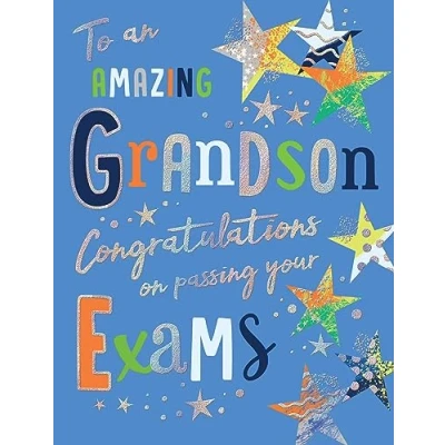 Image of Avant Garde Studios Congratulations Grandson on Passing Your Exams 8 x 6 inches