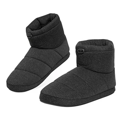 Image of DUNLOP Slippers For Men, Fluffy Mens Slipper, Size 7 12, Warm And Cosy Winter House Boots, Funny Presents Him, 4 Different Style To Choose From (Black, numeric_10)