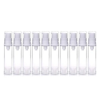 Image of Dolaso 10 Pcs Airless Pump Bottle Refillable Clear Travel Lotion Containers Vacuum Cosmetic Container Press Bottles for Personal Beauty Care Makeup