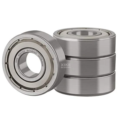 Image of XIKE 6001ZZ Ball Bearings 12x28x8mm, Chrome Steel｜Pre Lubricated｜Double Metal Seal｜6001 2Z Deep Groove Bearing with Sealed, Pack of 4.