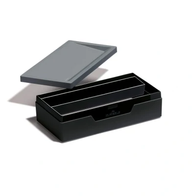 Image of Durable 761258 VARICOLOR Job Case, Compact Case for Office Stationary with Removable Pen Tray, Charcoal