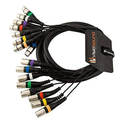 Image of 8 Way 3m Male XLR to Female Balanced Loom/Effects Patch Multicore Cable