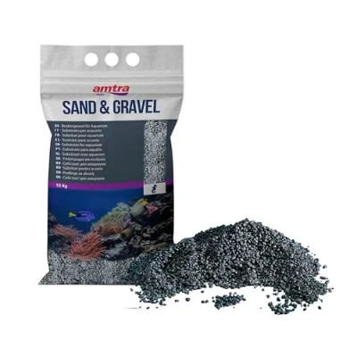 Image of Amtra Croci Black Ceramized Quartz Fine Aquarium Sand for Freshwater or Saltwater 2 3mm Grit 10kg Quantity