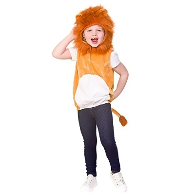 Image of Child/Kids Unisex Lion Animal Tabard Fancy Dress Costume (One Size 3 5 years)