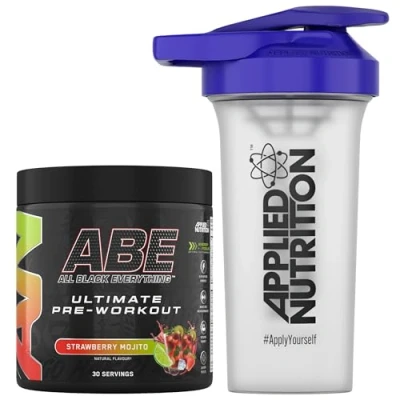 Image of Applied Nutrition Bundle ABE Pre Workout 375g + 700ml Protein Shaker Parent (Strawberry &amp; Mojito)