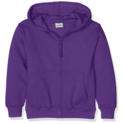 Image of AWDis Boy&#039;s Kids Zoodie Hoodie, Purple, X Small