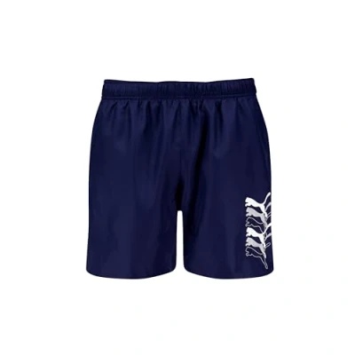 Image of PUMA Men&#039;s Cat Logo Mid Length Swim Trunks, Navy, L