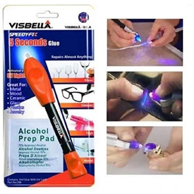 Image of UV Glue 5 Second Fix Activated Plastic Welding Light Repair Pen for Wood Metal Ceramic