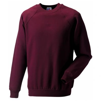 Image of Russell Athletic Mens Spotshield Raglan Sweatshirt (Burgundy) Size X Large