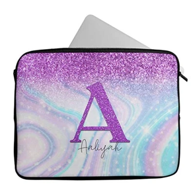 Image of Personalised Any Name Glitter Design Laptop Case Sleeve Tablet Bag Chromebook Gift 8 (14 15 inch)