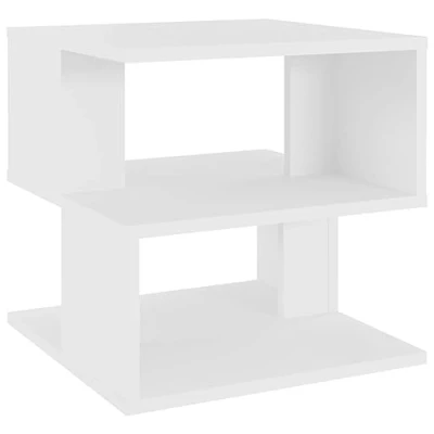 Image of Side Table White 40x40x40 cm Engineered Wood
