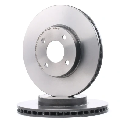 Image of 402061HA0A, 402061HA0B, 402061HA0H Brake DISC BREMBO Coated LINE 09.C543.11 260mm 22mm 4 internally vented NISSAN: MICRA