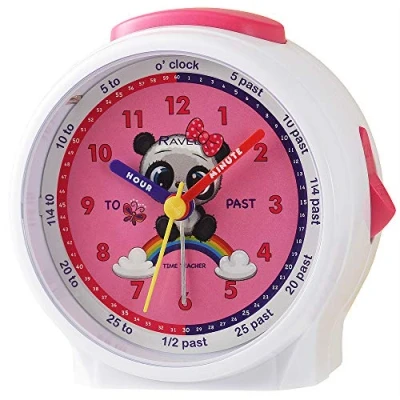 Image of Ravel Children&#039;s Bedside Alarm Clock White Panda