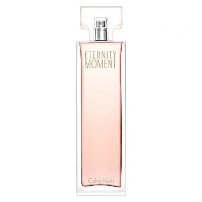 Image of CALVIN KLEIN Eternity Moment Eau de Parfum for Women Floral Fragrance With Notes Of Lychee, Guava, Pomegranate, Peony, Sexy Musks, Rose Wood, Raspberry Cashmere High Longevity Spray 3.3oz