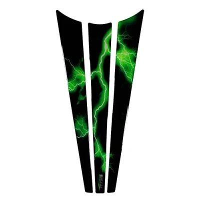 Image of BIKE label Tank Pad 3D Motorcycle Flash Green Compatible with Kawasaki X503833VA