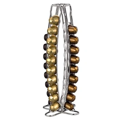 Image of Xavax &quot;Torre&quot; Coffee Capsule Stand for Nespresso Cap Rack NP 40 Capsules Silver,00111079