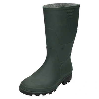 Image of Boys Spot On Bully Wellington Boot Green Size 2 UK 34 EU