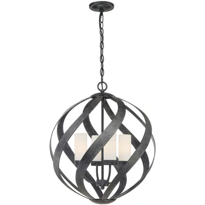 Image of Quoizel Blacksmith Spherical Pendant Ceiling Light Old Black, IP44