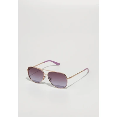 Image of Guess Woman GU00193 59F Sunglasses Metal Beige Brown Pilot Normal