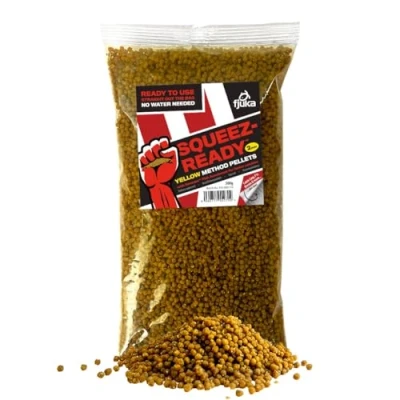 Image of Fjuka Yellow Squeez Ready Method Pellet 500g prepped 2mms Carp, F1s, tench, bream