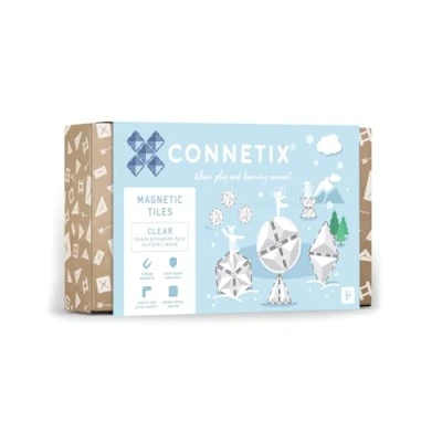 Image of Connetix Clear Shape Expansion Pack, 24 Pieces